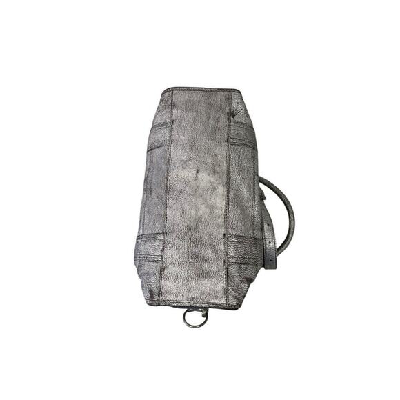 Frye Melissa Satchel/Crossbody Bag Distressed Leather Metallic Gray MSRP $388 - Picture 8 of 16